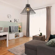 Lampada a sospensione Panama MDL4135 filo metallico nero EFFEZ