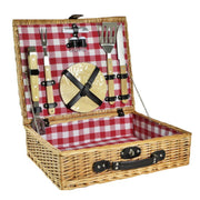 Pic-nic vimini campagna con accessori barbeque cm50x40h14