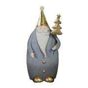 Babbo natale metallo oro grigio cm10x5h21
