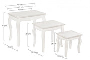 Set classico 3 Tavolini Clorine in legno