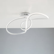 Plafoniera in metallo e alluminio Bianco con LED integrato 68x24x h24 cm
