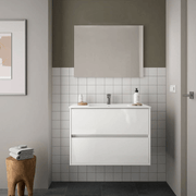 Mobile bagno sospeso Tovel bianco lucido 80x46x54 H EFFEZ