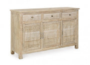 Credenza 3 ante e 3 cassetti in legno stile naturale
