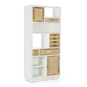 Libreria Eloise 3 ante 3 cassetti in legno 180h cm