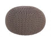 Pouf intrecciato grigio scuro bizzotto cm 80