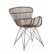 Poltrona rustica in fibre naturali  Ventrus Croco