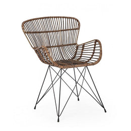 Poltrona rustica in fibre naturali  Ventrus Croco