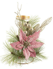 8x P.Candela 1F Annabel Poinsettia Rosa H25