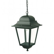 Lampada Sospesa in Alluminio Pressofuso con Diffusori in Vetro Trasparente nero