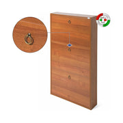Scarpiera Slim Noce Antico in legno nobilitato 3 ribalte cm 108x65x15