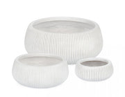 Set3 P.Vaso Ribbed Bomb Bianco Basso