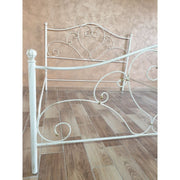 Letto singolo Papavero ferro battuto avorio oro