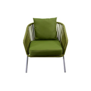 Set salotto da giardino VISALIA in alluminio Bianco e corda Verde 4 pezzi