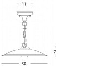 Sospensione Piccola E27  linea antique  grafite