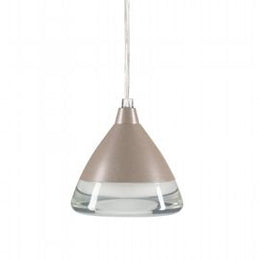 Sospensione in Alluminio Pressofuso con Diffusore in Acrilico - 20W, 1955 Lumen, Luce Naturale tortora