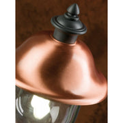 Palo con struttura in pressofusione di alluminio grigio e rame da esterno h. 244 cm