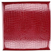 Puff ecopelle rosso quadro cm30x30h30
