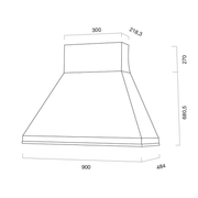 Cappa aspirante BISTROT in acciaio inox brunito cm 90