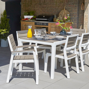 Keter tavolo Harmony bianco-capuvvino 160x90 cm