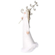 Babbo natale resina con albero bianco cm13x12h27