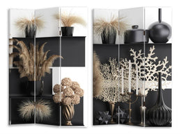 Paravento stampa 3 ante vasi cm 120,6x2,5xh180,6x2,5xh180