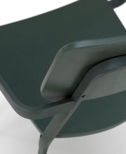 4x Sedia in legno laccato verde 61 cm x 51.5 cm H. 82 cm