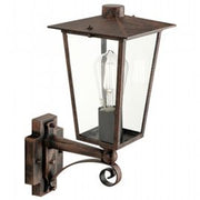 Lampada da esterno in alluminio pressofuso con diffusori in vetro trasparente ruggine