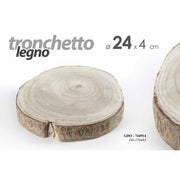 Tronchetto legno decorazione decoupage cm 24 x 4 h