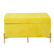 Panca velluto giallo cm115x40h45