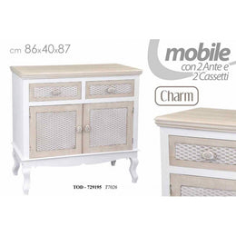 Madia consolle stile shabby bianco beige charm cm 86 x 40 x 87 h