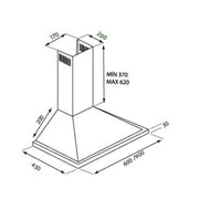 Cappa a piramide 60 cm Eolo 60 nera Samet EFFEZ
