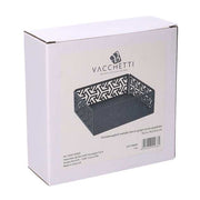 Portatovaglioli metallo frecce grigio scuro quadrato cm16,5x16,5x6