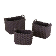 Cesta in tessuto 1-3 crema e blu
