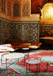 Tavolino in metallo stile fusion