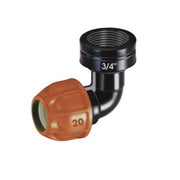 Raccordo a gomito per tubo 20 millimetri filetto 3-4