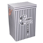 Cestone tessuto laundry grigio con coperchio cm40x30h60