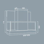 Cappa aspirante ETRA in acciaio inox brunito cm 90