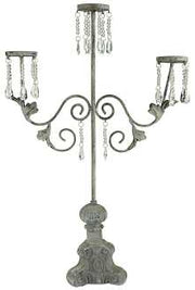 Candelabro maxi a 3 braccia hf-2941 cm.41 x 15 h 75,5
