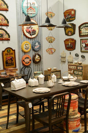 Tavolo moderno top ferro marrone cm 80 x 160 x h 76