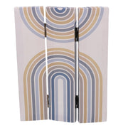 Paravento stampa 3 ante azzurro e arancione cm 120,6x2,5xh180,6x2,5xh180xh180