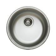 Lavello cucina a pozzetto in acciaio inox da incasso diam. 43.5 cm