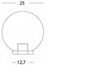 Lampada da esterno ovale in termoplastico con diffusore in vetro stampato nero