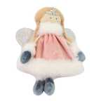Angel in pink fabric cm 13h17