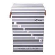 Cestone tessuto laundry grigio con coperchio cm40x30h60