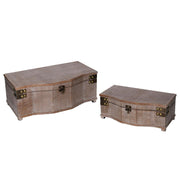 Rectangular brown wooden box 1-2 cm36x20,5h14,5