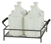 Barattolo 4pz. c-piedistallo we-5261 cm. 19,5 x 17 h 14,5