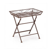Tavolino rustico in metallo rettangolare marrone Melanie