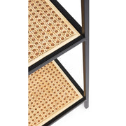 Libreria in acciaio Sagomata quattro ripiani Antracite ELYOT 85,5x25,5x h131 cm