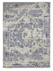 Tappeto moderno in cotone Bombay blu 140x200 cm