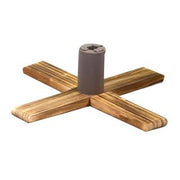 Base albero legno regolabile naturale quadro 3 misure cm54x54h16